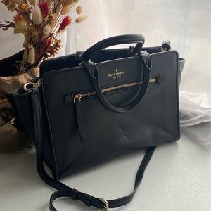 Kate Spade satchel black crossbody strap